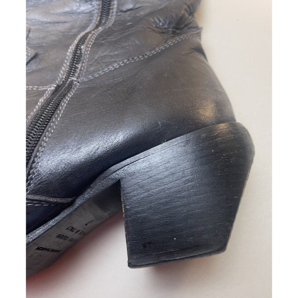 Mark Nason Women's Siren Size 7 Black  Leather Thigh High Boots Italy - Picture 11 of 15